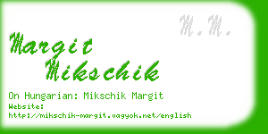 margit mikschik business card